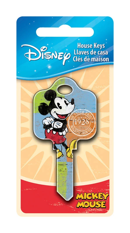 Disney Mickey Mouse House Key Blank 68 Sc1 Single Sided For Schlage Locks
