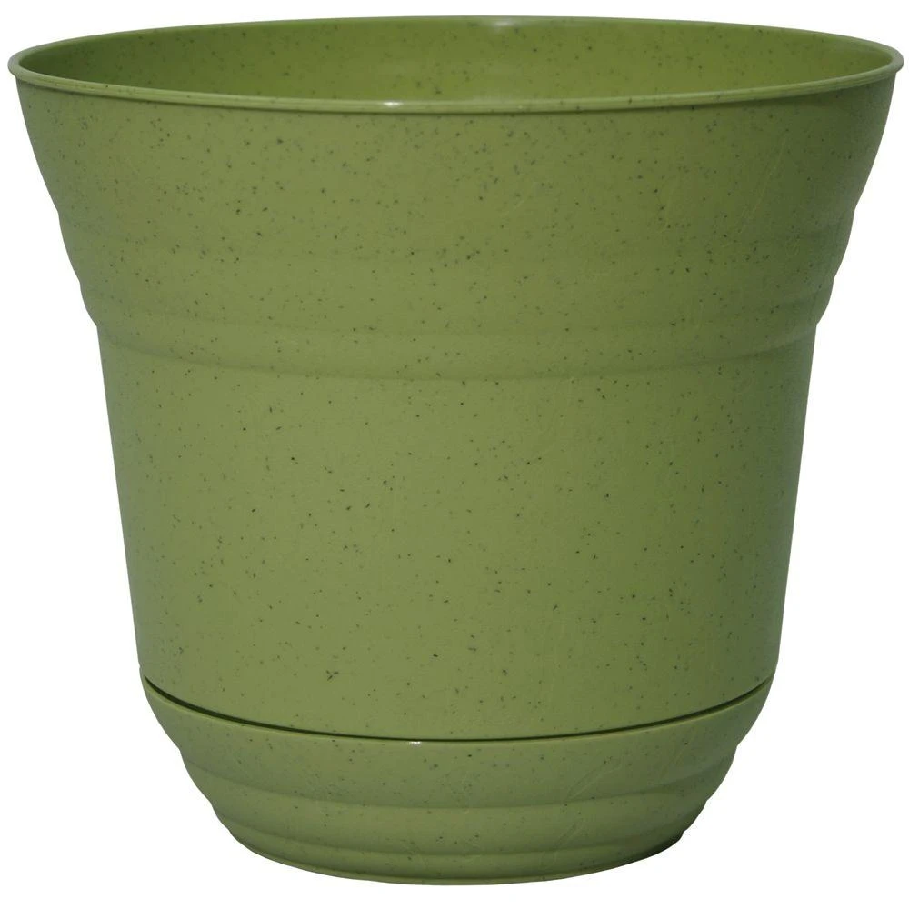 Traverse 12 Inch Thyme Green Plastic Planter - Model Pim01021