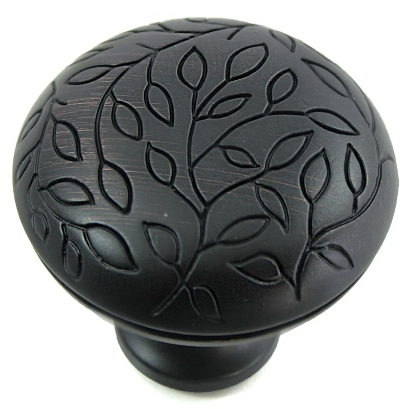 Laurey Vine Round Cabinet Knob 1-1/2 in. Dia. 1-5/16 in. Oil Rubbed Bronze 1 pc.