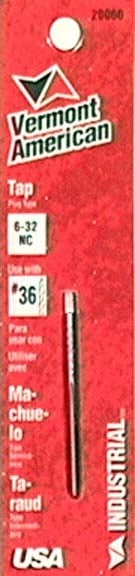 20060 6-32 Nc High Carbon Steel Machine Screw Plug Tap