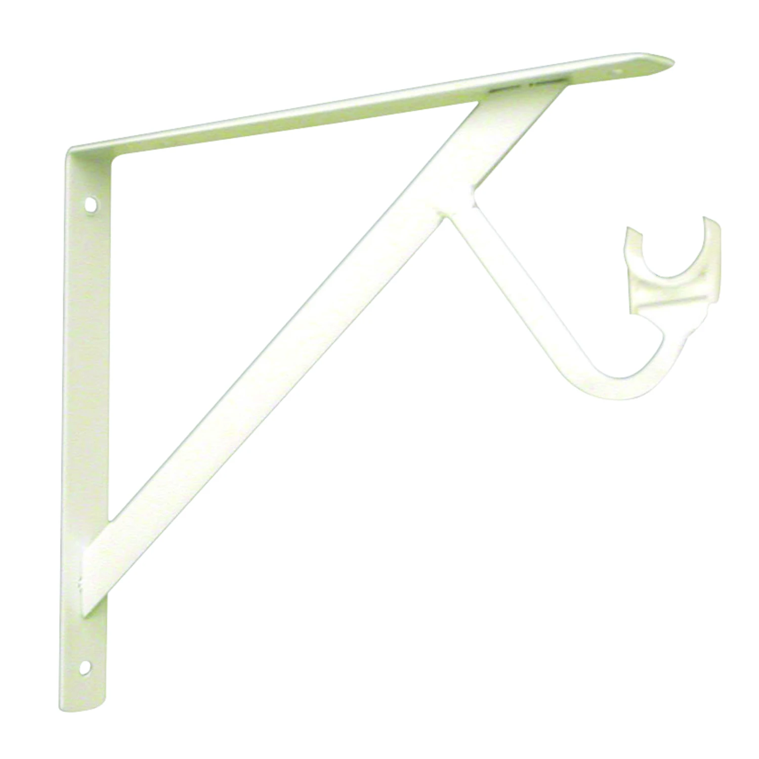 John Sterling 8 In. H X 12 In. D Heavy-duty Shelf & Rod Bracket, White