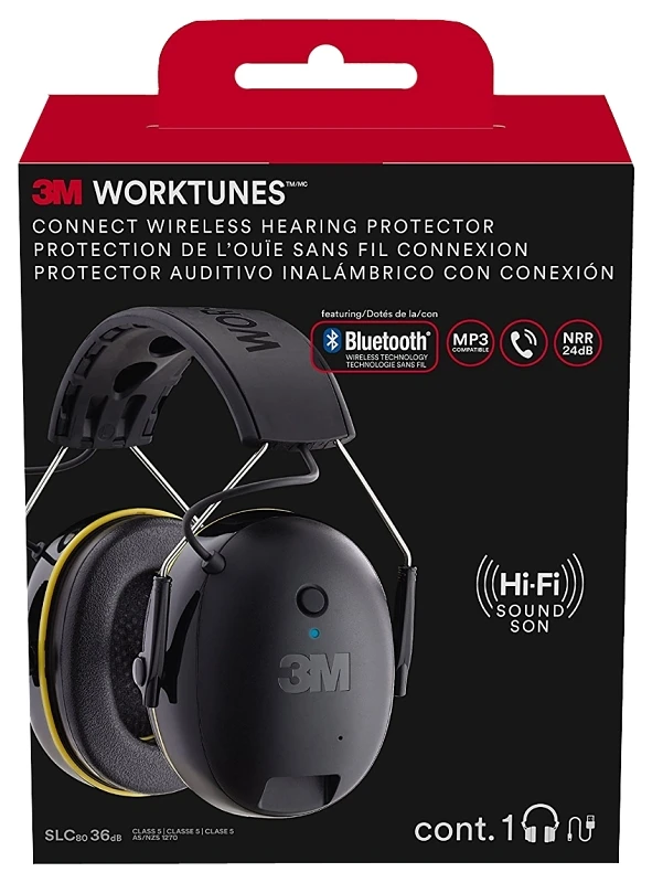 Worktunes Connect Bluetooth Hearing Protector Earmuff, 24 Db Noise Reduction