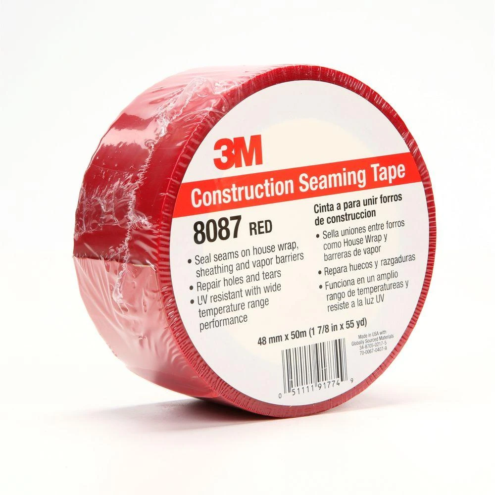 Construction Seaming Tape, Red, 1-7/8 In. x 55 Yds.
