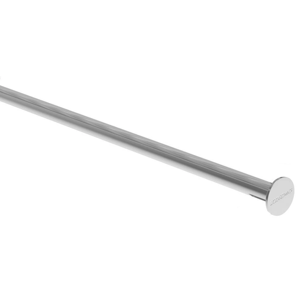 Chrome Adjustable Closet Rod, 4 To 6 Feet, Premium Wood Shelving