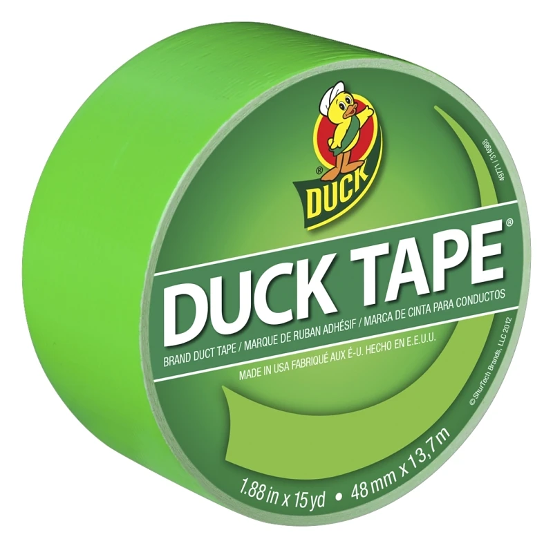 Duck Tape 1.88 In. X 15 Yd. Neon Lime Duct Tape For Crafts And Repairs