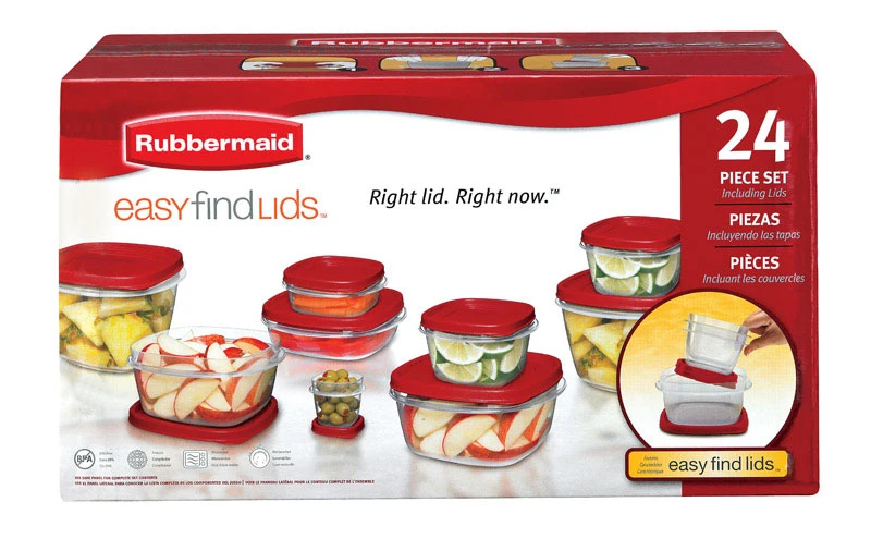 Rubbermaid Easy Find Lids 24-Piece Clear Food Storage Container Set