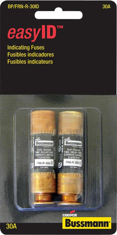 Fusetron Dual-Element Time-Delay Fuse, 30-Amp, 2-Pk.