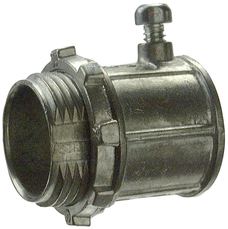 1 Inch Set Screw Emt Conduit Connector - Zinc, Ul Listed, Concrete Tight