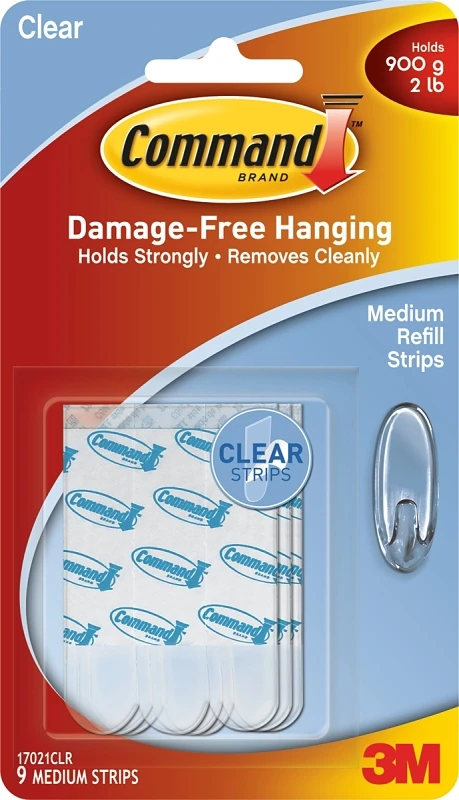 Clear Adhesive Refill Strips - Medium