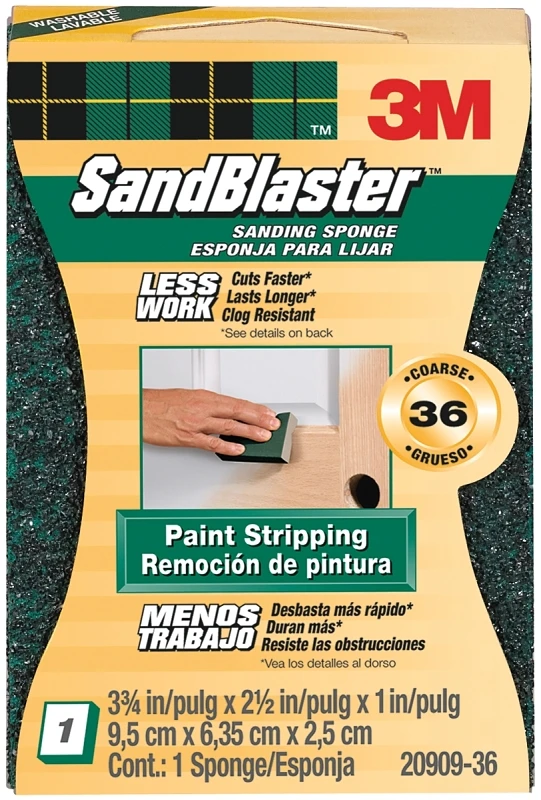 2-1/2 In. X 3-3/4 In. X 1 In. 36 Grit Coarse Sanding Sponge