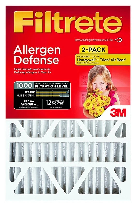 20x24 x 1 In. Micro Allergen Defense Pleated Furnace Air Filter, Red, MPR 1000, 3 Months