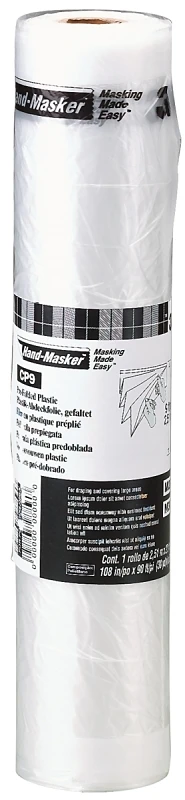 Hand Masker Contractor's Plastic, 9 x 90 Ft.