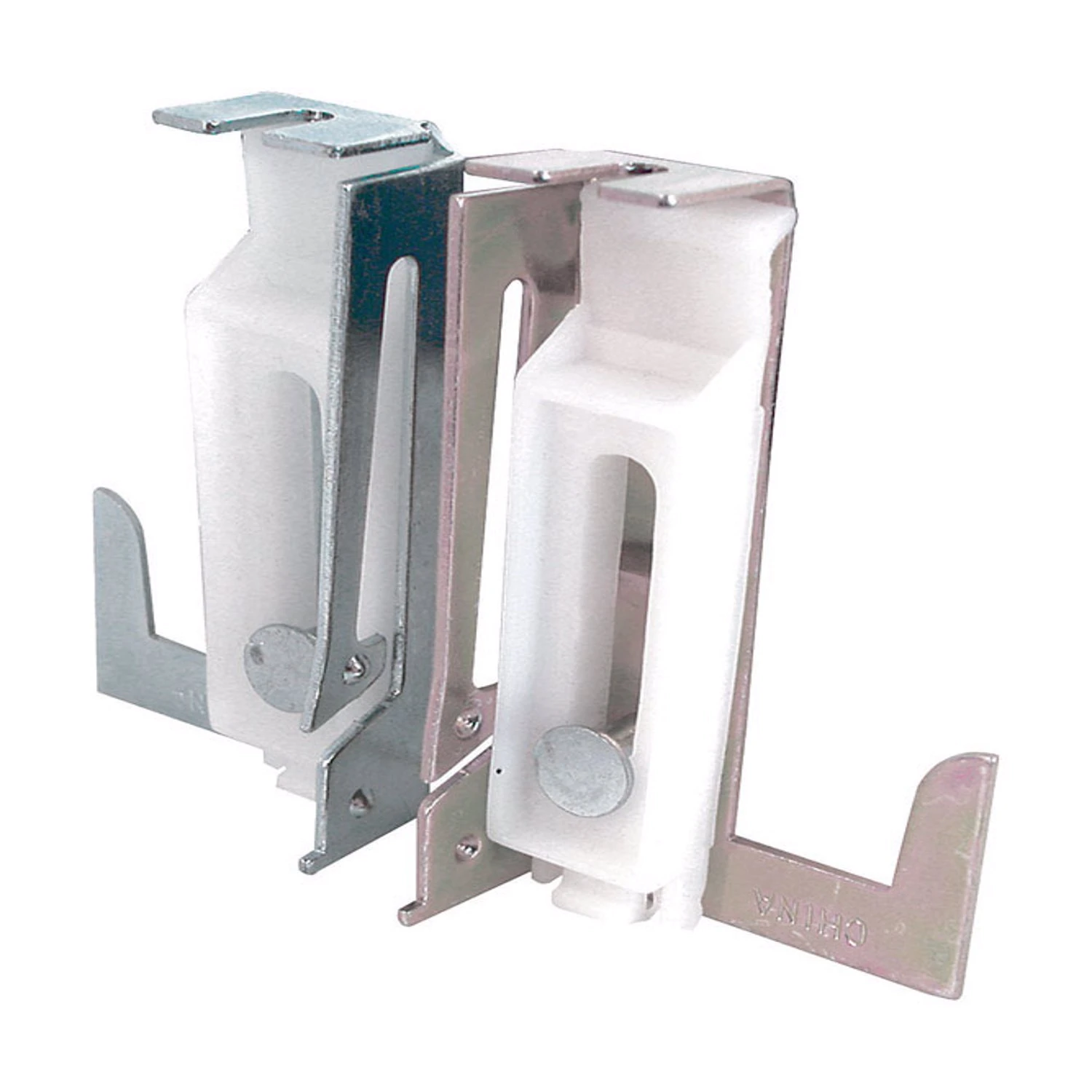 Panel Wardrobe Door Guide, Fits Acme, Stanley Doors, 1-1/2 In. Stamped Steel Housing, Nylon Guide-Insert, 2-Pk.