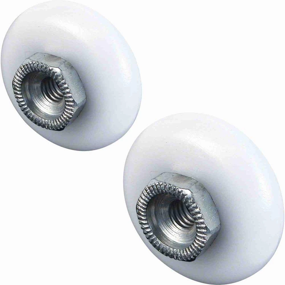 Tub Enclosure Shower Door Rollers, 3/4 and 7/8 In. Round, 2-Pk.