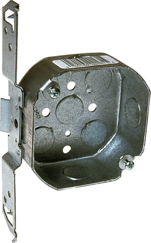 15.5 Cu In Octagon Steel 1 Gang Junction Box With Ts Bracket
