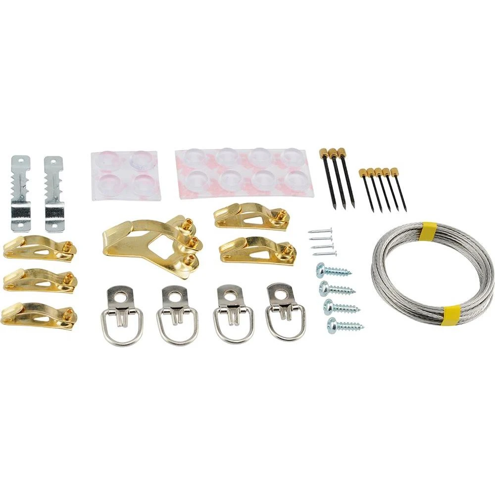 Kidsafe Picture Hanging Kit for Six Frames with Safety Hooks and Hardware