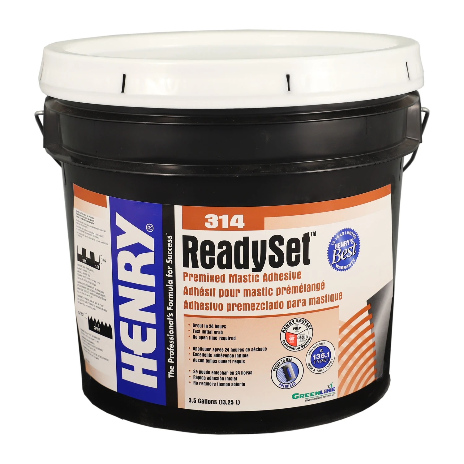 Henry Readyset 3.5 Gallon Multi-purpose Ceramic Tile Adhesive - Model 12257