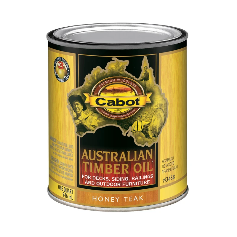 Australian Timber Oil Wood Finish, Honey Teak Color, 1 Quart Bottle