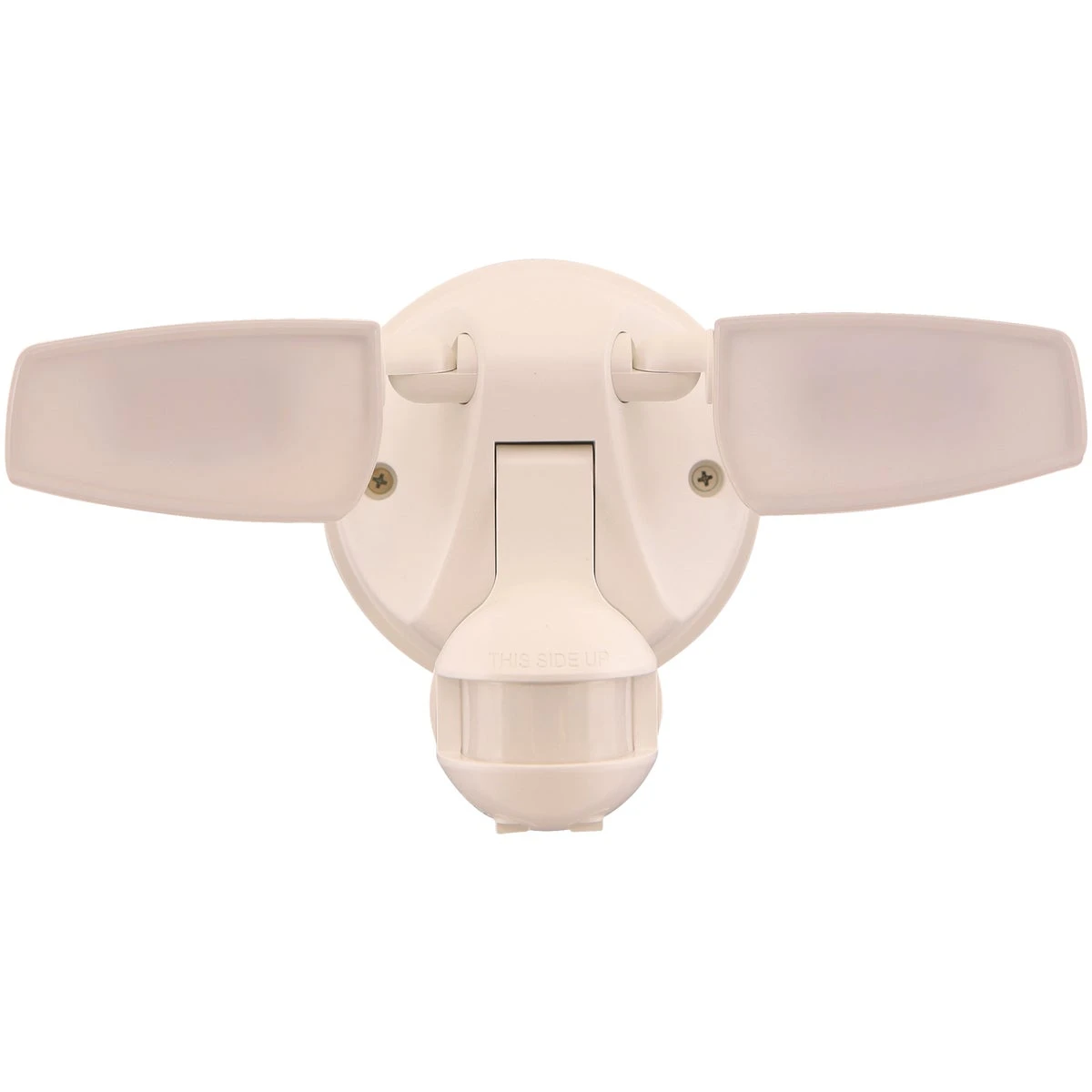 Twin Head 15w Led Motion Activated Floodlight Fixture, 1300 Lumens, White