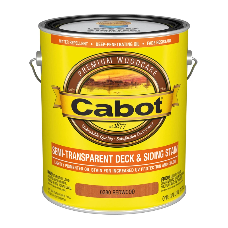 Semi-transparent Deck & Siding Stain & Sealer, Redwood, 1 Gallon