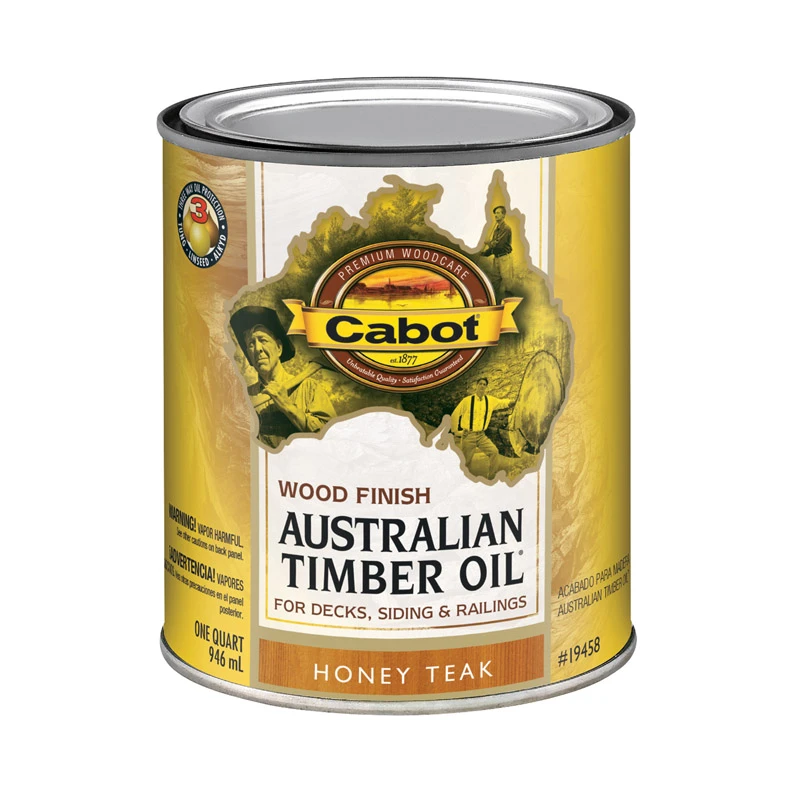 Australian Timber Oil Water Reducible Translucent Exterior Oil Finish, Honey Teak, 1 Quart