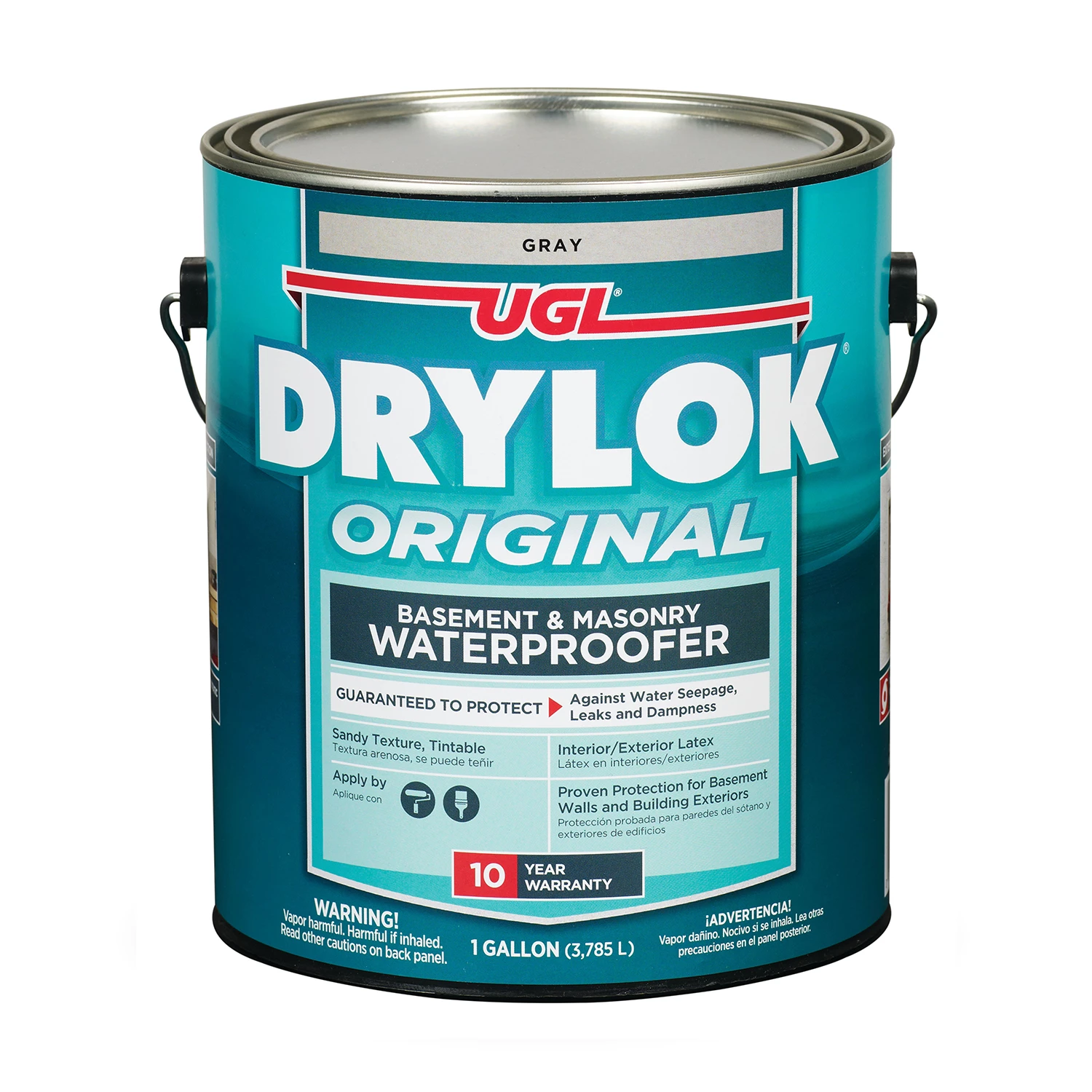 Gray Latex Masonry Waterproof Sealer, 1 Gallon - 10 Year Warranty