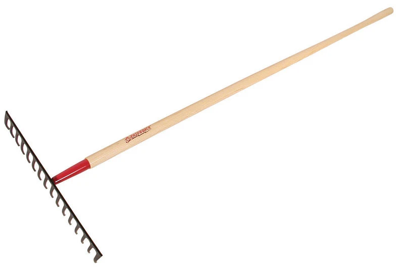 67.25 In. 16 Tine Steel Level Rake With Wood Handle