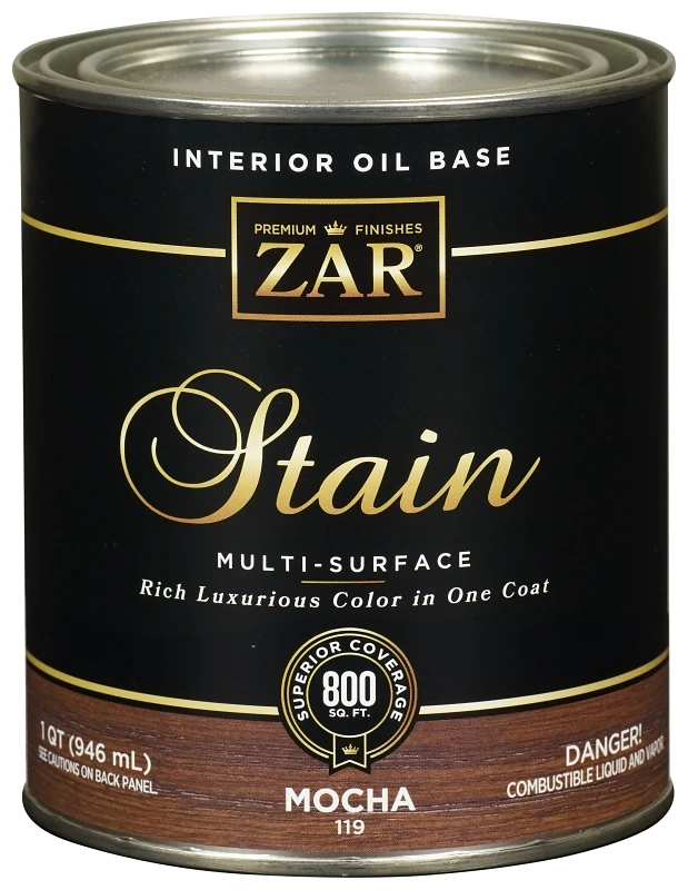 Oil-based Wood Stain, Mocha, 1 Quart - Interior Stains & Finishes