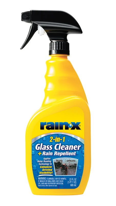 2-in-1 No Scent Glass Cleaner With Rain Repellent, 23 Oz Spray Bottle