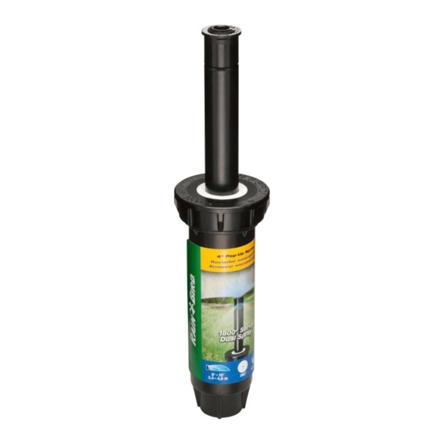 1800 Pro Series Sprinkler Head, PRS, Full Circle Pattern, 15-Ft. Max Dual Spray Nozzle, 4-In. Pop-Up