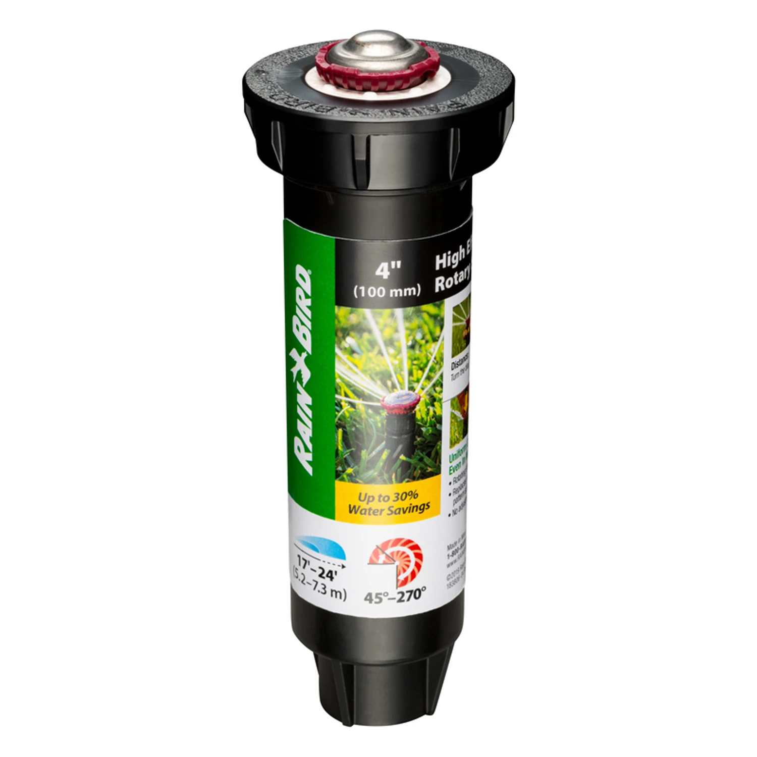 22sarvapro Adjustable 4-inch Pop-up Rotary Sprinkler, 17 To 24 Ft. Coverage