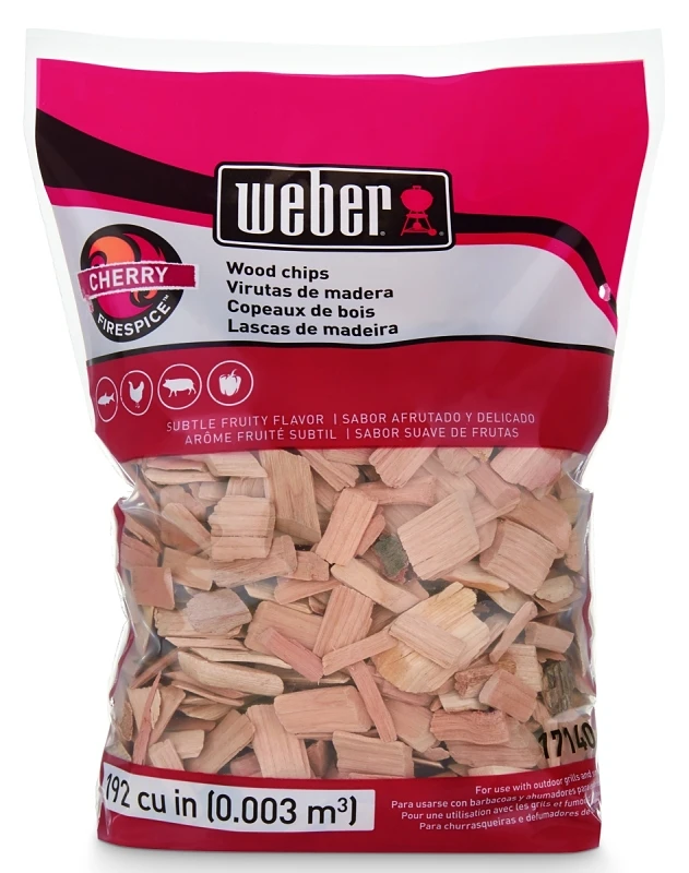 Cherry Wood Chips for Smoking and Grilling, 192 Cubic Inches