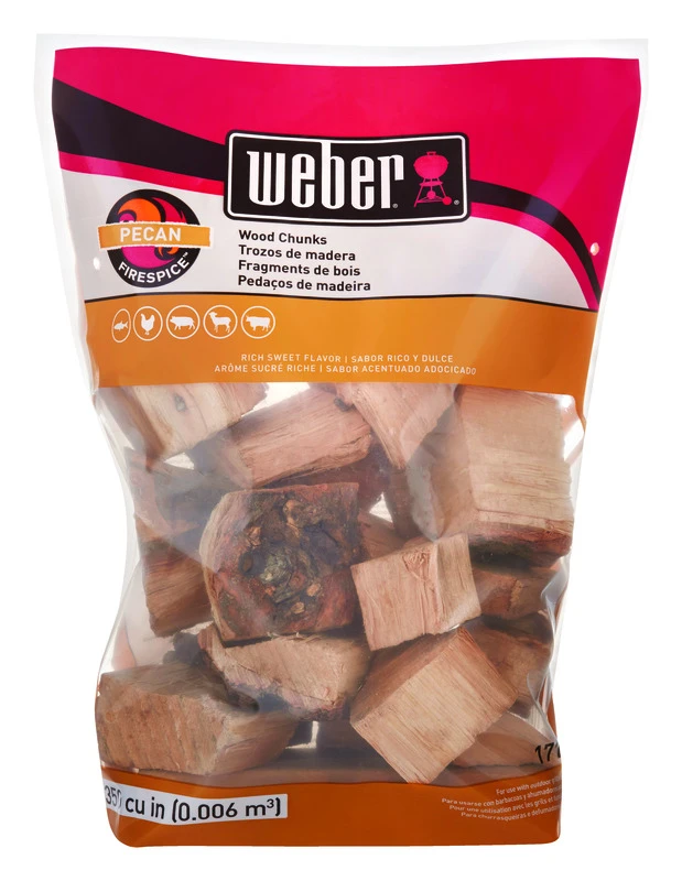 Pecan Wood Chunks for Smoking and Grilling, 350 Cubic Inches
