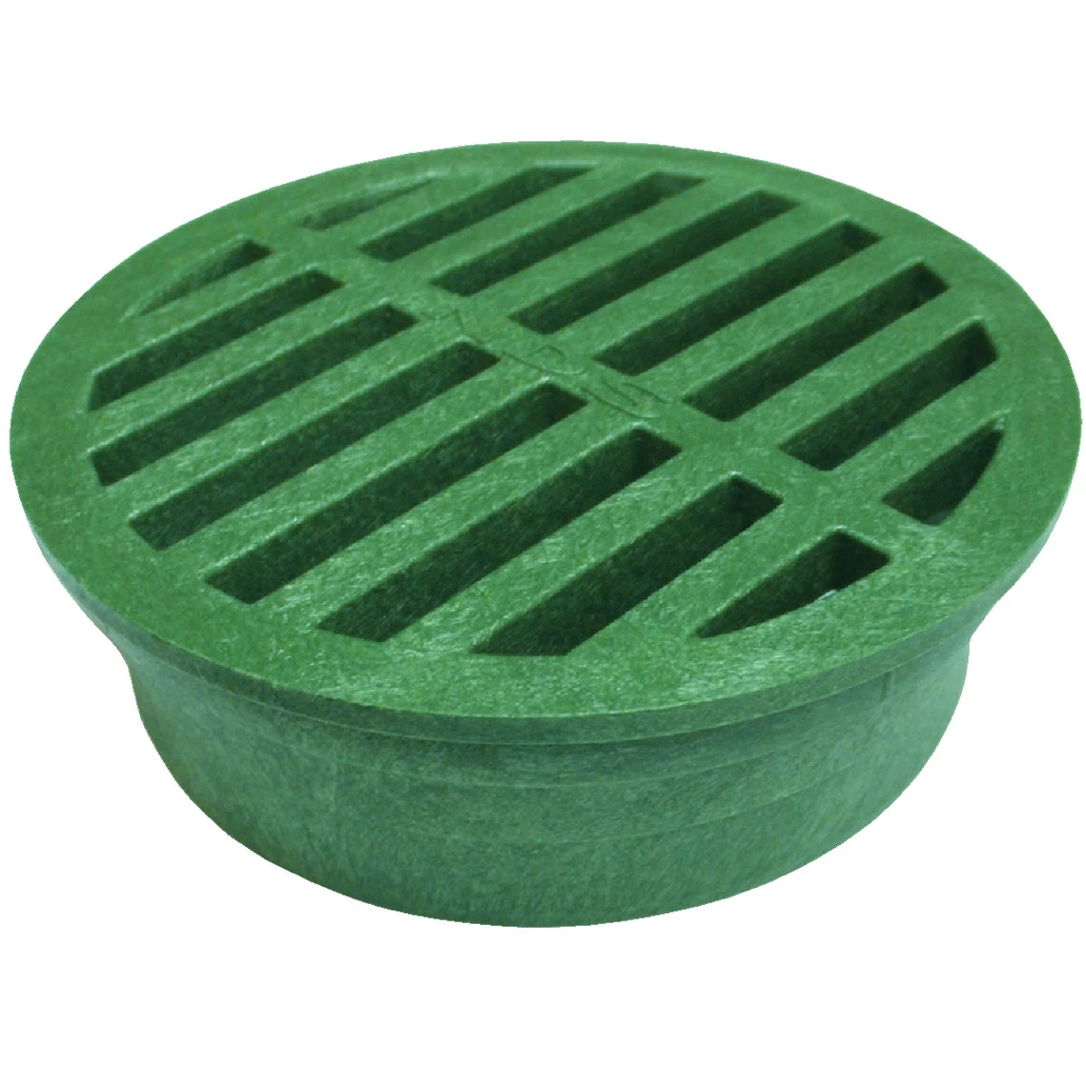 Round Grate with Green Foam Polyolefin Material, 4 Inch Diameter