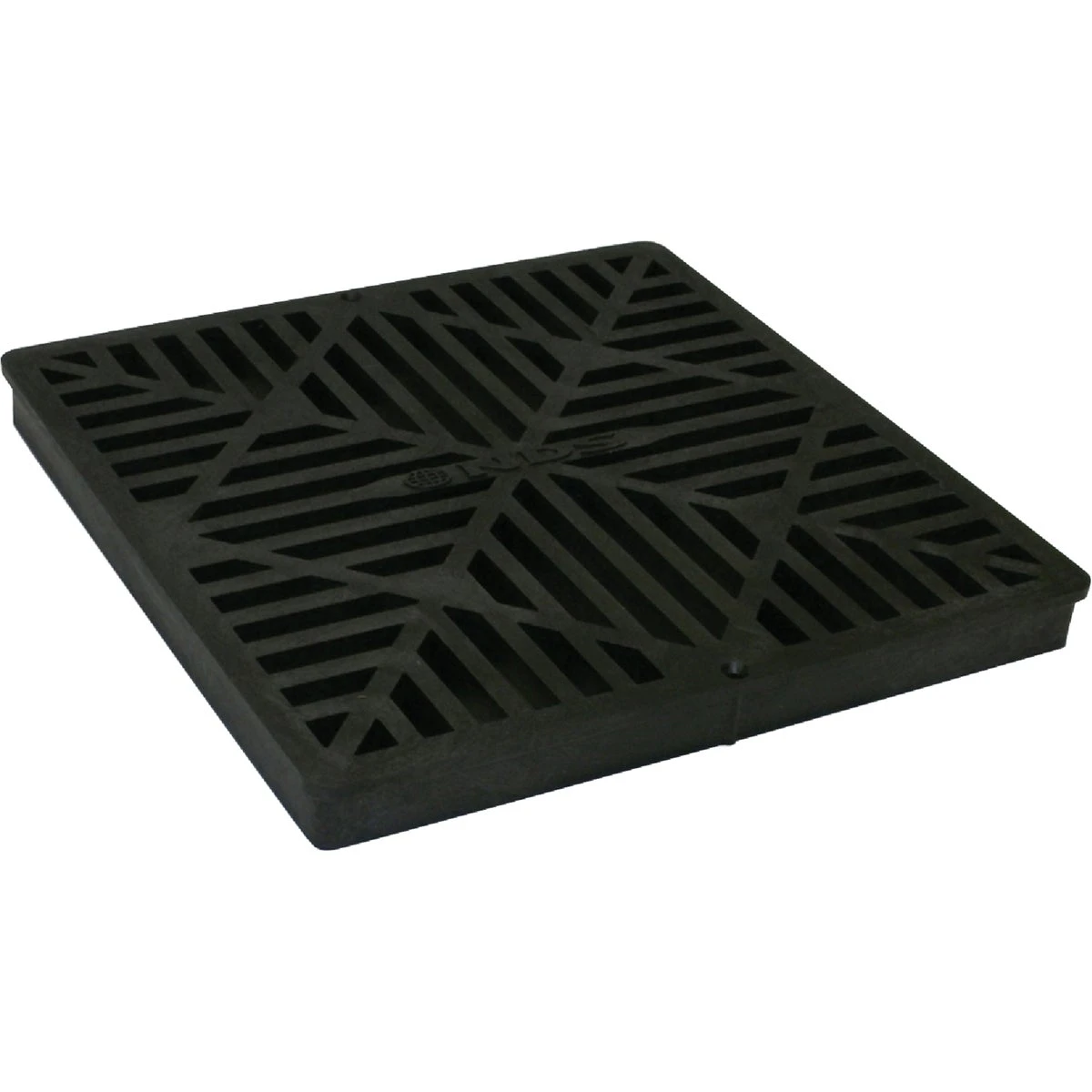 Square Drain Grate, Black Finish, 12 Inch by 12 Inch