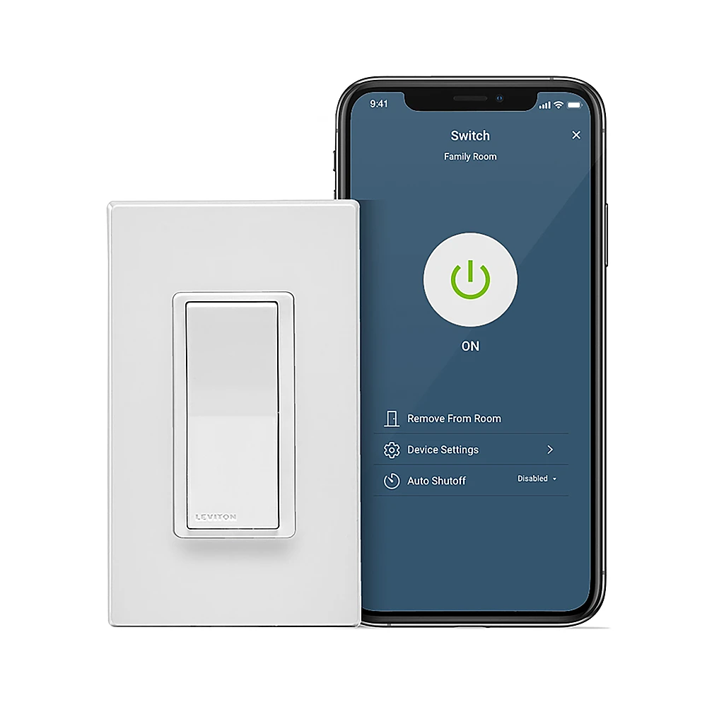 Leviton Decora 15 amps WiFi Smart Smart-Enabled Switch White 1 pk