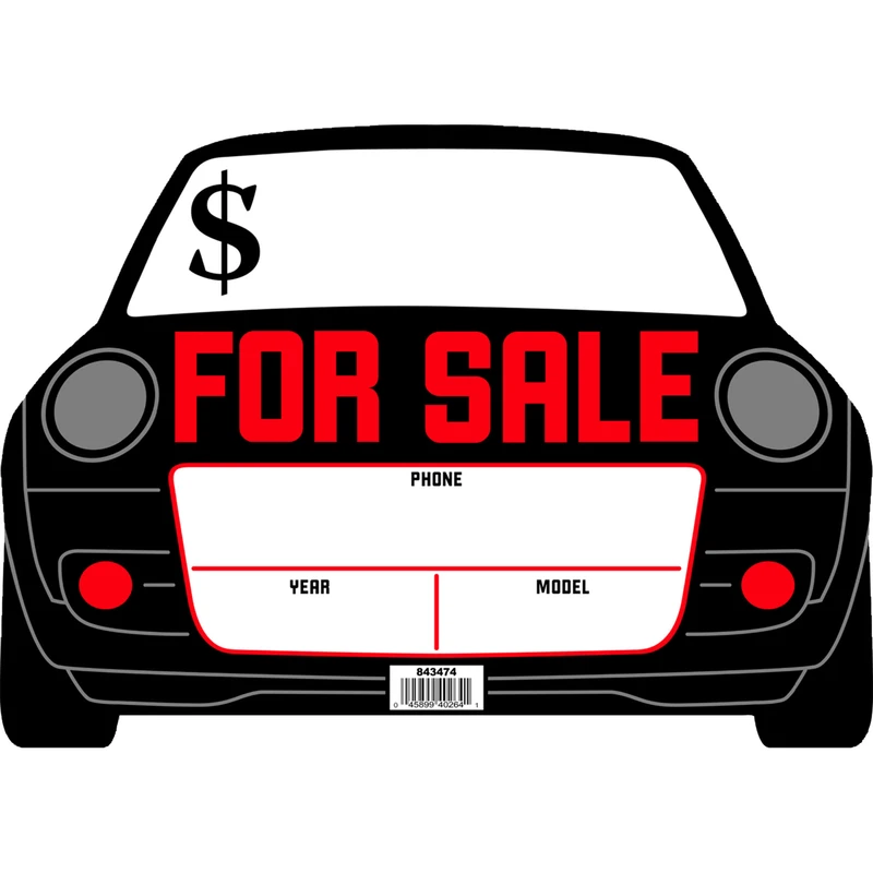 Automobile For Sale Sign, 10 x 14-In.
