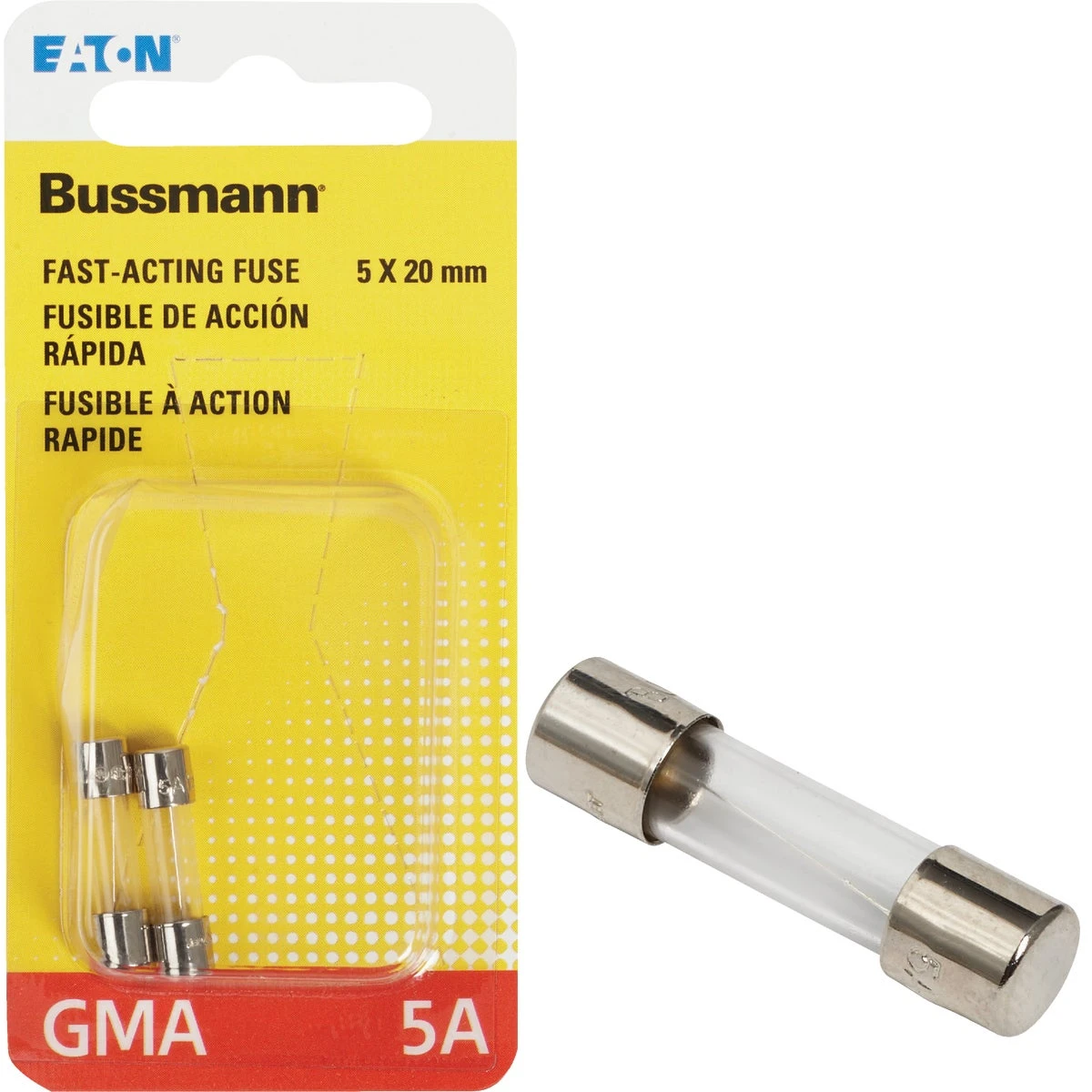 5a Gma Glass Tube Electronic Fuse, 2-pack, 5mm X 20mm, Ul Listed