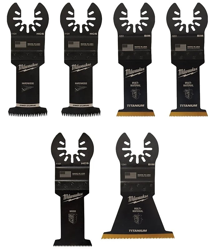 Open-lok 6-piece Multi-tool Oscillating Blade Kit For Wood, Pvc, And Drywall