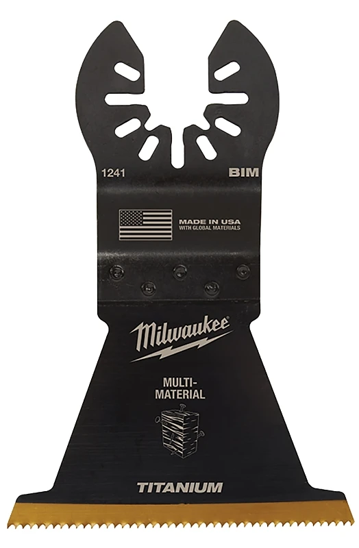 Milwaukee Universal Fit Wood and Metal 2-1/2 in. W Titanium Bi-Metal Multi-Tool Oscillating Blade Mu