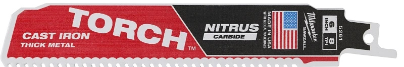 The Torch 6 In. 7 Tpi Nitrus Carbide Reciprocating Saw Blade For Cast Iron