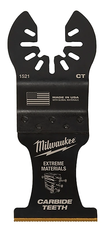 Milwaukee Universal Fit Open-Lok 3.58 in. L X 1-3/8 in. W Carbide Extreme Materials Multi-Tool Oscil