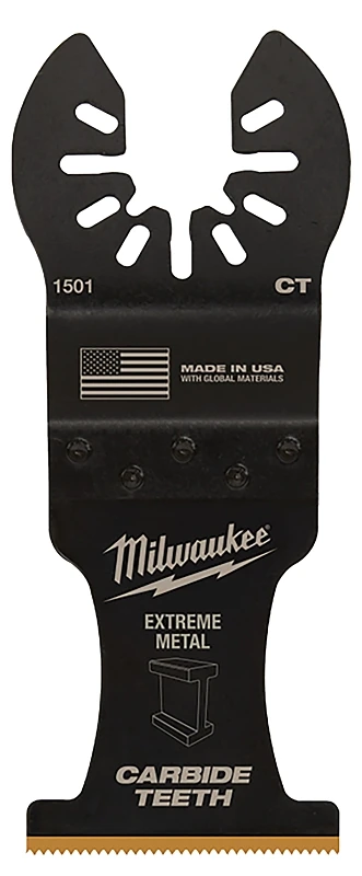 Milwaukee Universal Fit Open-Lok 1-3/8 in. W Carbide Metal Blade Extreme Metal 2 pk