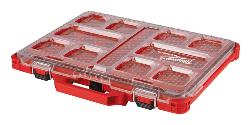 Packout Low-Profile Organizer with 10 Bins for Efficient Storage and Organization