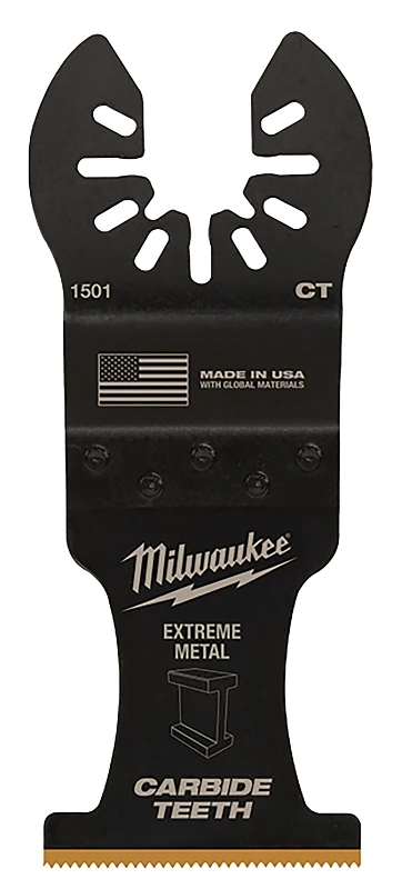 Milwaukee Universal Fit Open-Lok 1-3/8 in. W Carbide Metal Blade Extreme Metal 5 pk