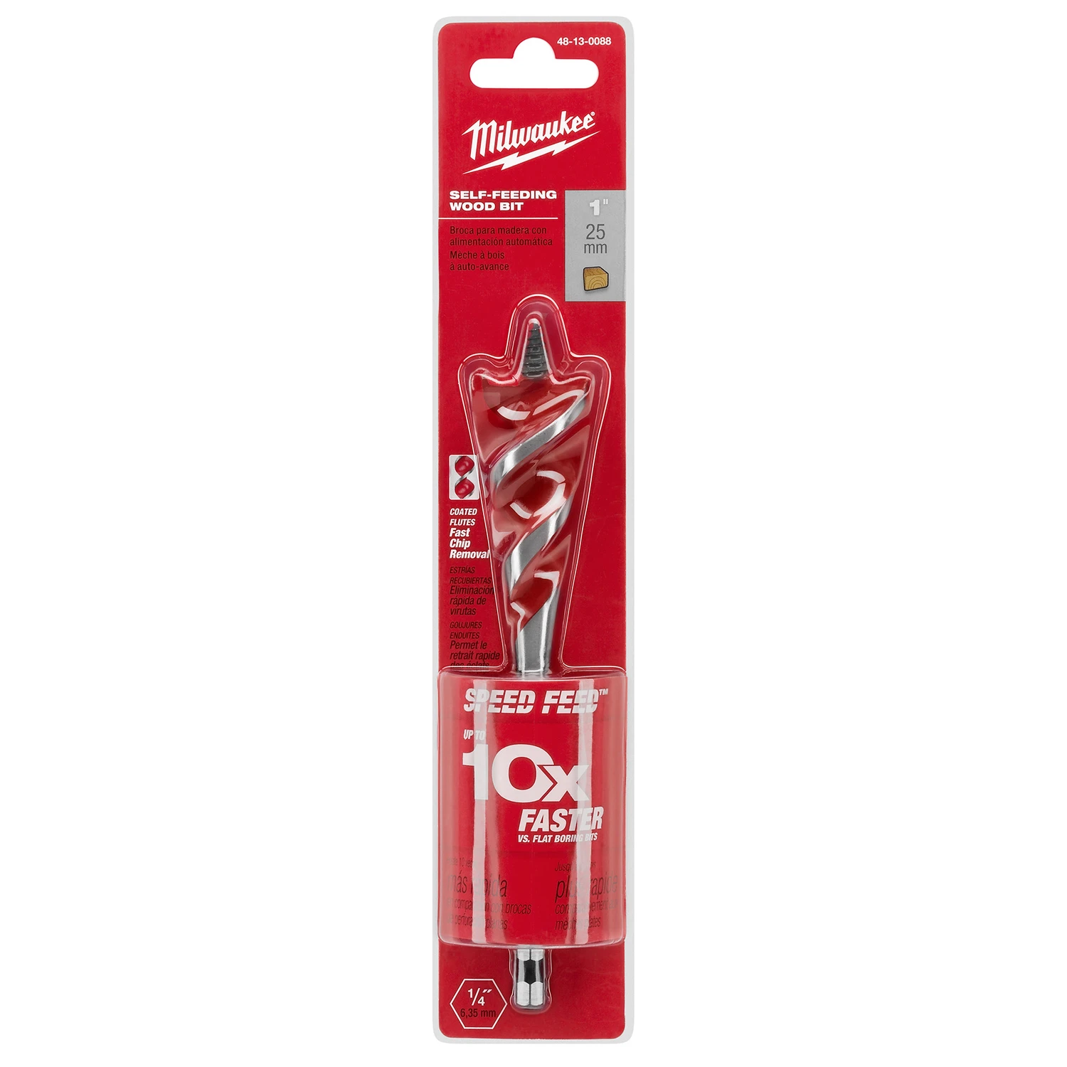 1 In. X 6 In. Speed Feed Quick Change Auger Bit