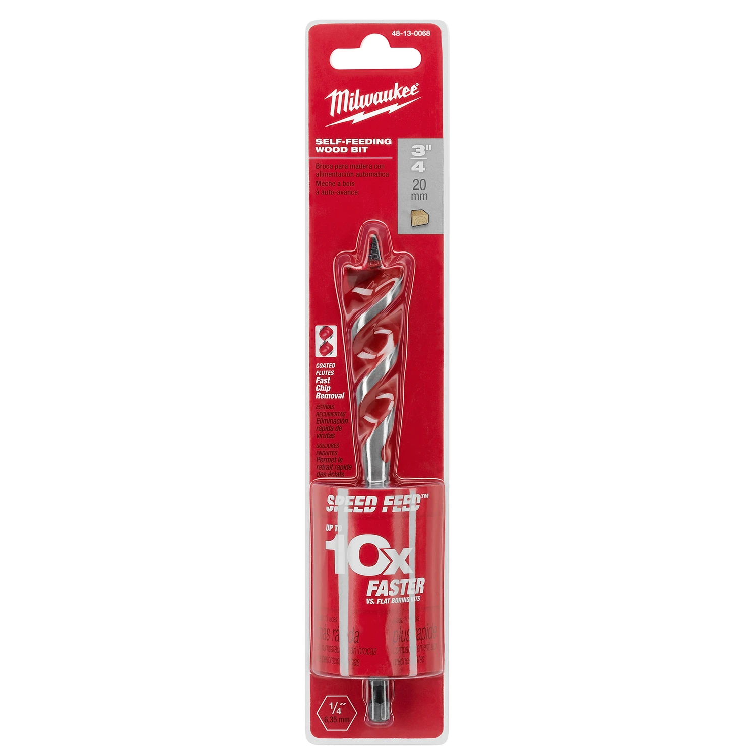 3/4 In. X 6 In. Speed Feed Quick Change Self-feeding Wood Bit