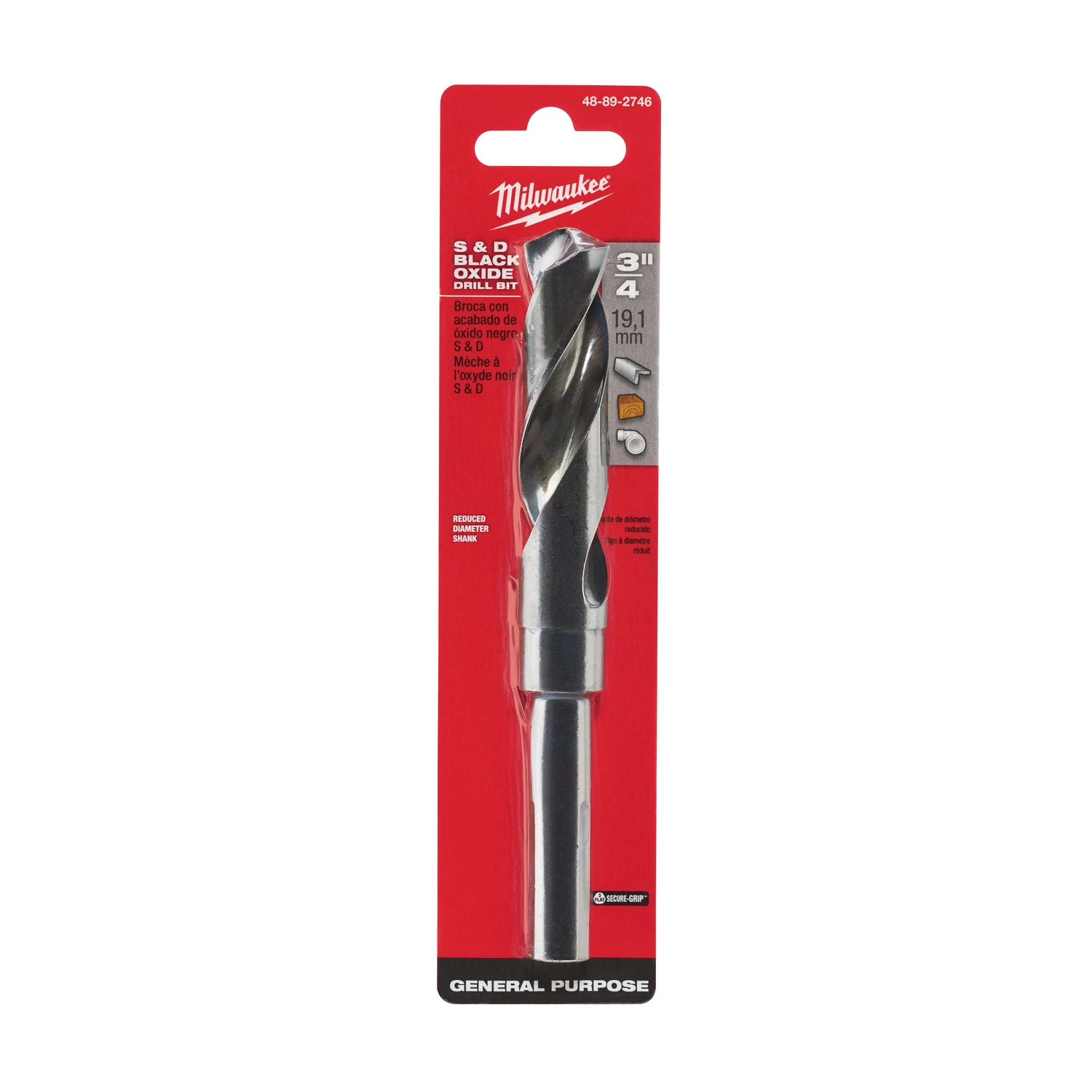 3/4 In. Black Oxide Thunderbolt Silver & Deming Drill Bit 6 In. Length