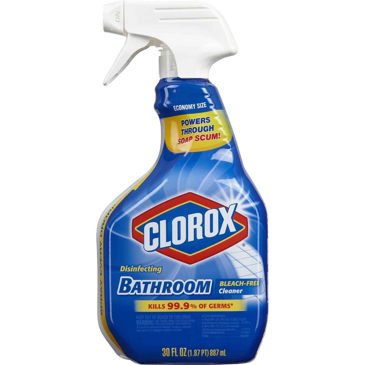 Bleach-Free Disinfecting Bathroom Cleaner Spray, 30 Ounce Bottle