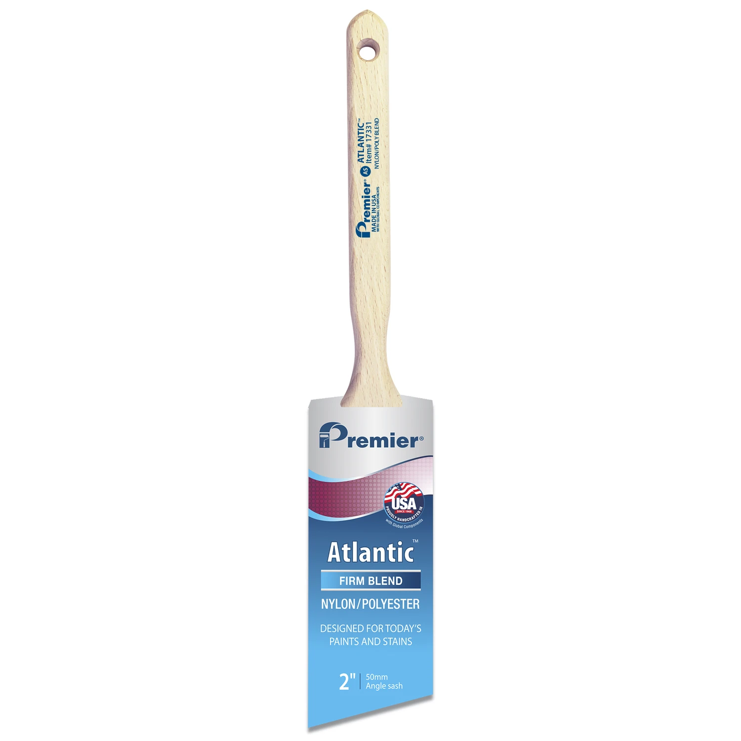 2-Inch Paint Brush with Firm Nylon and Polyester Bristles for Smooth Application